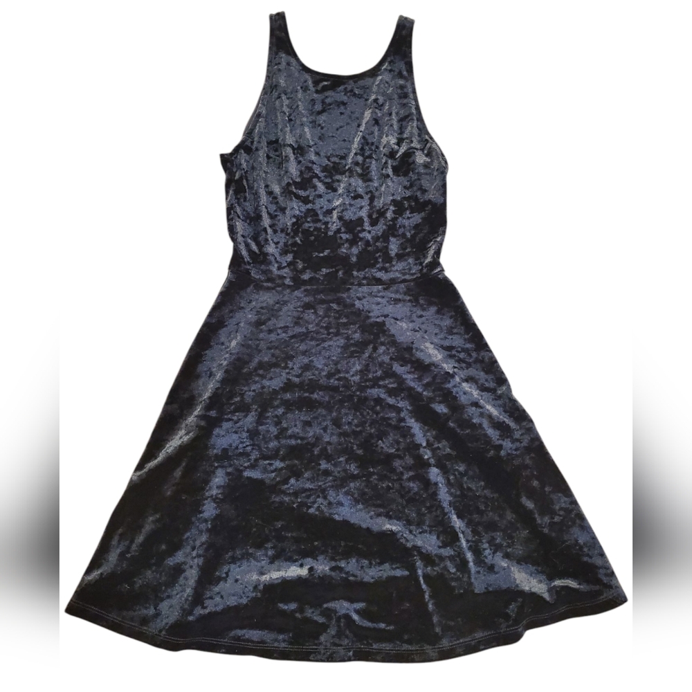 H&M DIVIDED Black Velvet Dress Size 4 - Picture 5 of 9